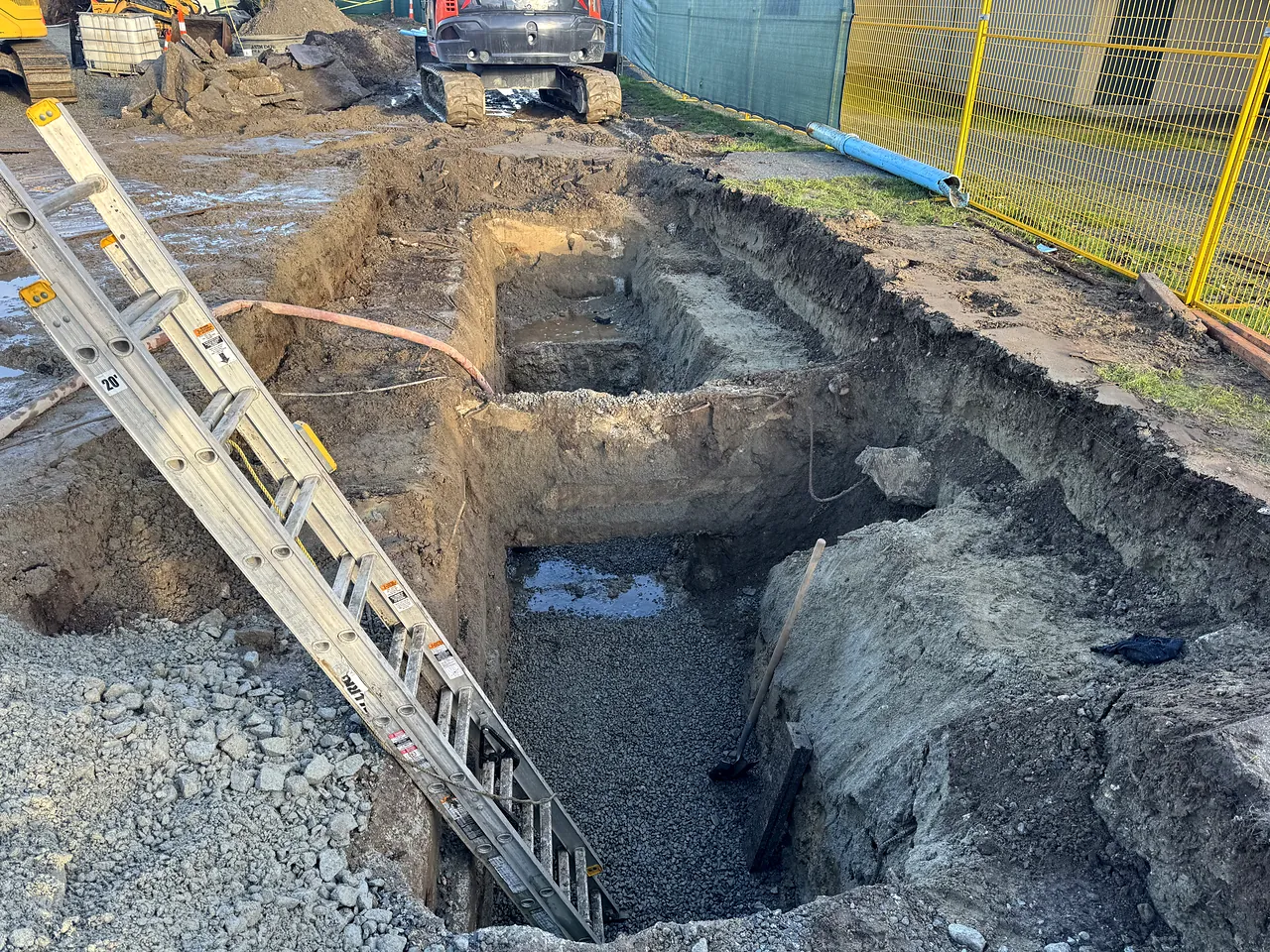 NSC job site: Deep excavation · Guildford