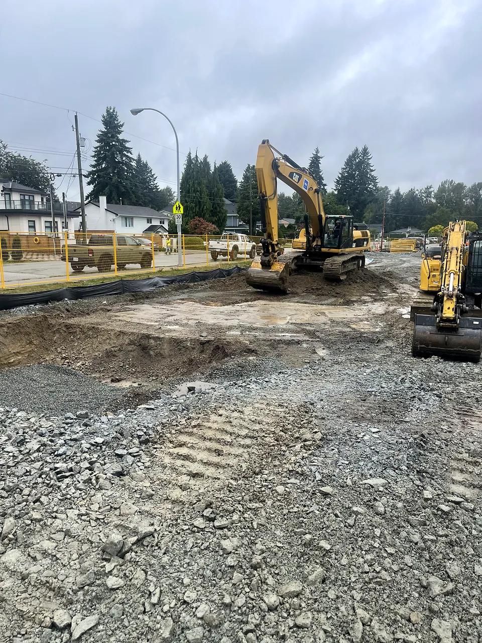 NSC CAT 330 excavator at Guildford Park Secondary