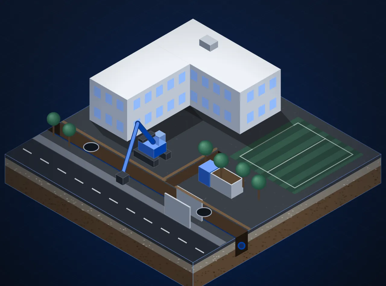 Illustration of the McRoberts Secondary School site