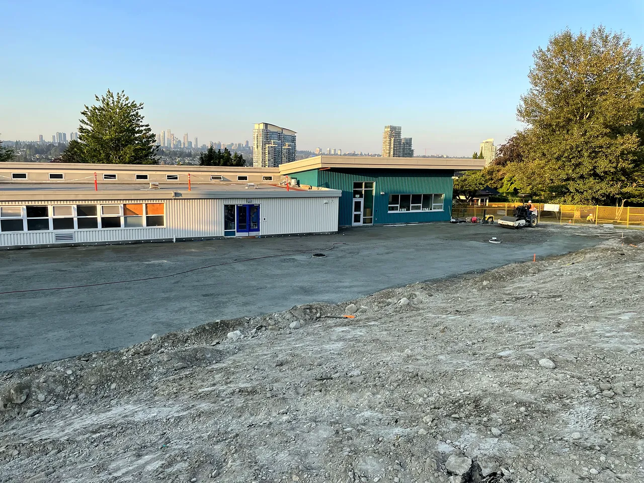Completed paved site at Parkcrest Elementary